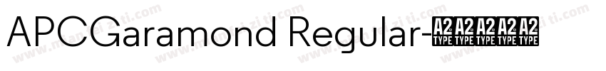 APCGaramond Regular字体转换